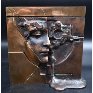 Raf Verjans, Sculpture Design En Bronze Des Années 1970