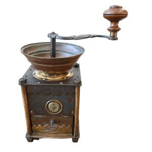 Wrought Iron Coffee Grinder, 18th Century