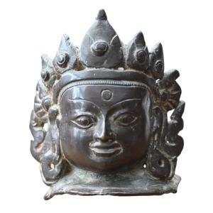 Tête De Bouddha En Bronze d'époque Ming