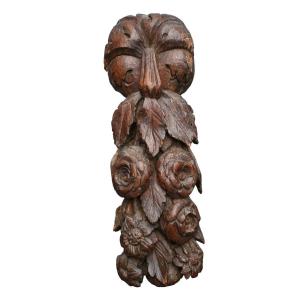 17th Century Carved Oak Ornament