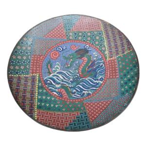 Grand Plat En émail Cloisonné Chine XIX ème