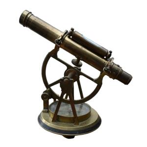 écosse, Glasgow, Laiton Nautique Alidade Télescope Boussole Théodolite Marine, 19ème Siècle