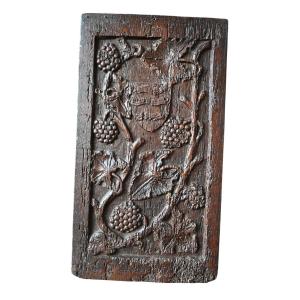 Panneau en chêne sculpté d'époque gothique, XIVe - XVe siècle