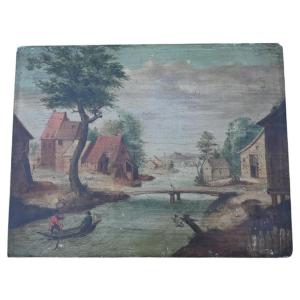 18th Century Oil Painting On Panel