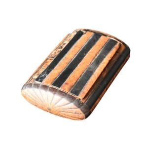 Tabatière en bois et corne, 19éme siécle