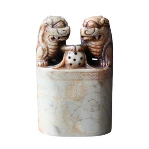Chinese Seal Carved In Steatite, 19th Century