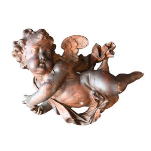 Ange, angelot, Putti  en bois sculpté, baroque, fin du XVIIe siècle