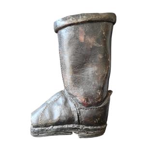 18th Century Thick, Heavy Leather Postilion Boot.