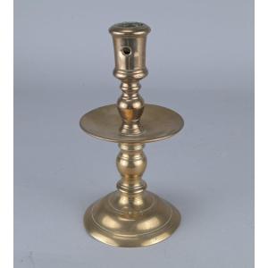 Dutch Heemskerk Brass Candlestick – Early 17th Century