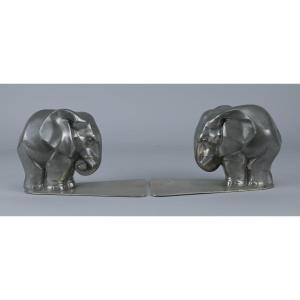 Pair Of Art Deco Elephant Bookends – Gero