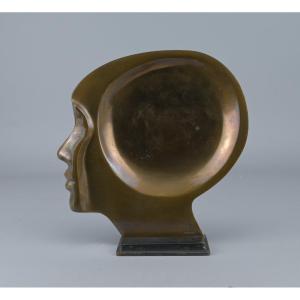 Raf Verjans (1935–2022), coupe-sculpture en bronze