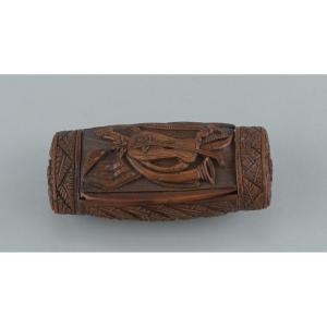 Tabatière en corozo sculpté – XIXe siècle