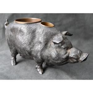 Cigar Holder In The Representation Of A Pig