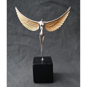 Modernist Statue In Sterling Silver From The 90s