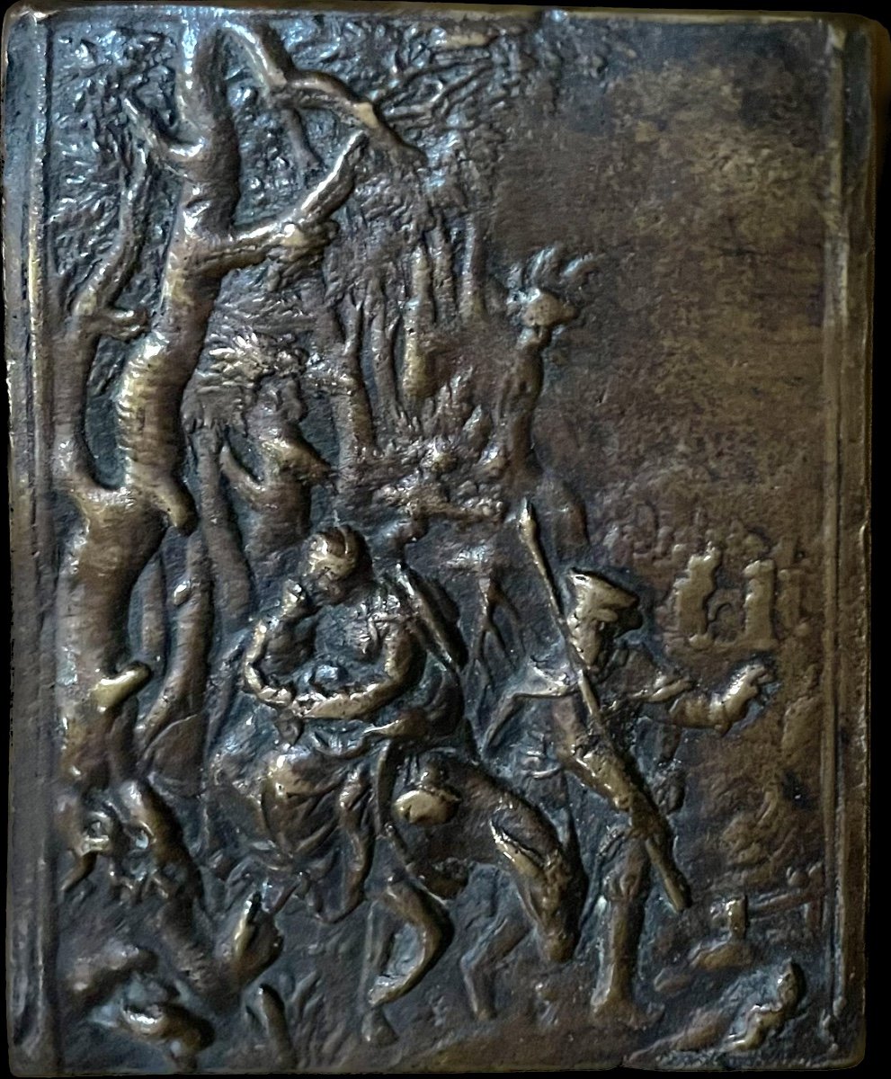 Bronze Plate XVI Century -photo-3