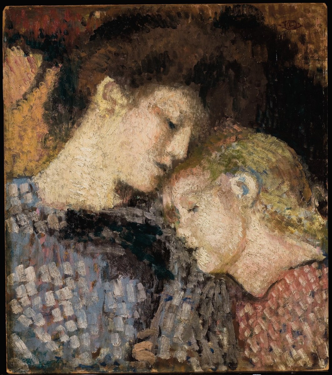 Belgian Pointillist (signed Wellens Ou Wellers), Circle Of Georges Lemmen: Maternal Tenderness-photo-2