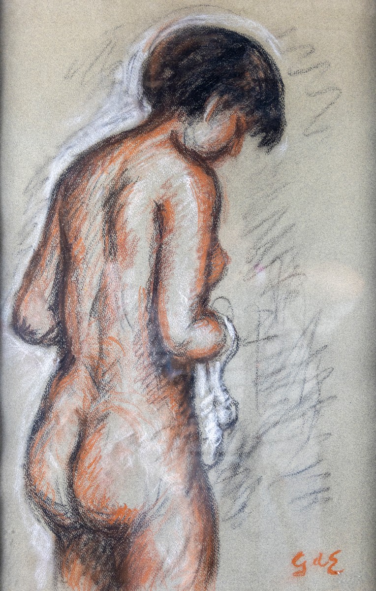 Georges d'Espagnat 1870-1950: Nude Woman Seen From Behind, Monogrammed