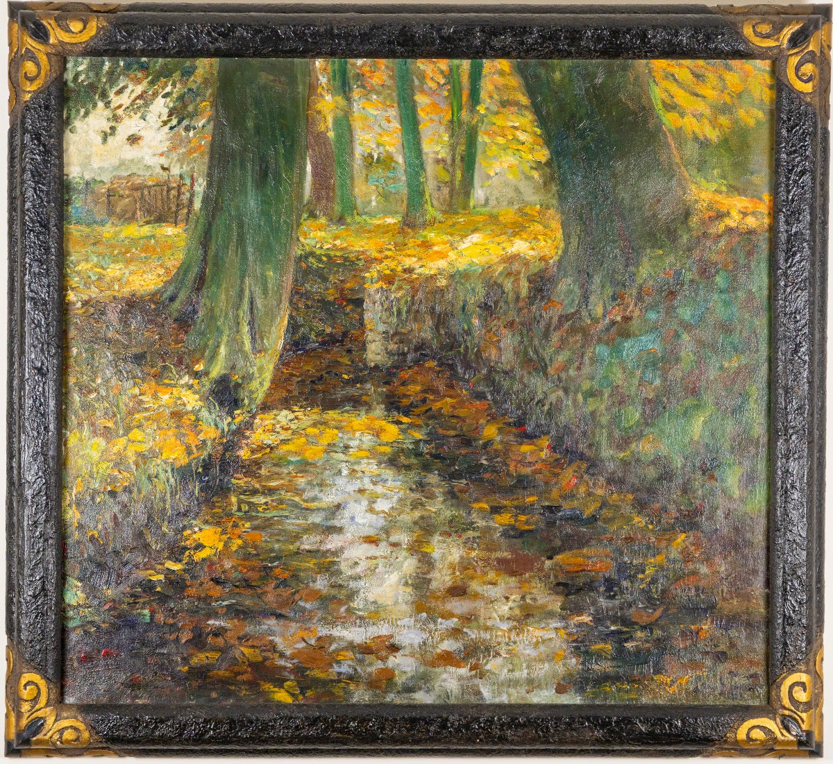 Cambier Louis-gustave (1874 - 1949) Oil On Canvas "the Sonian Forest". Signed Lower Right