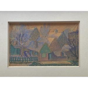 Paire de paysage :école de Volendam circa 1910