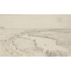 DAUCHEZ André (1870-1948) La Seine aux Andelys