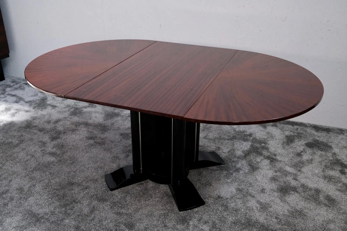 Art Deco Table, France Around 1930, Rosewood, Extendable-photo-2