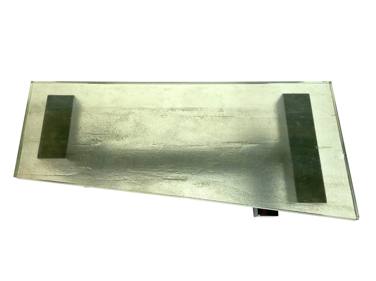 Art Deco Console France Circa 1930, Original "saint Gobain" Glass Plate-photo-3