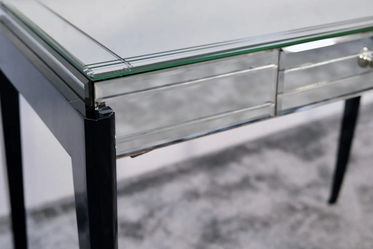 Coiffeuse ou console Art Déco en miroir-photo-2