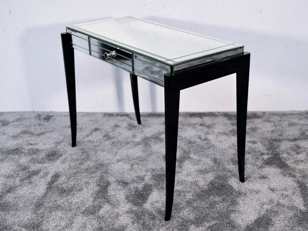 Coiffeuse ou console Art Déco en miroir-photo-5