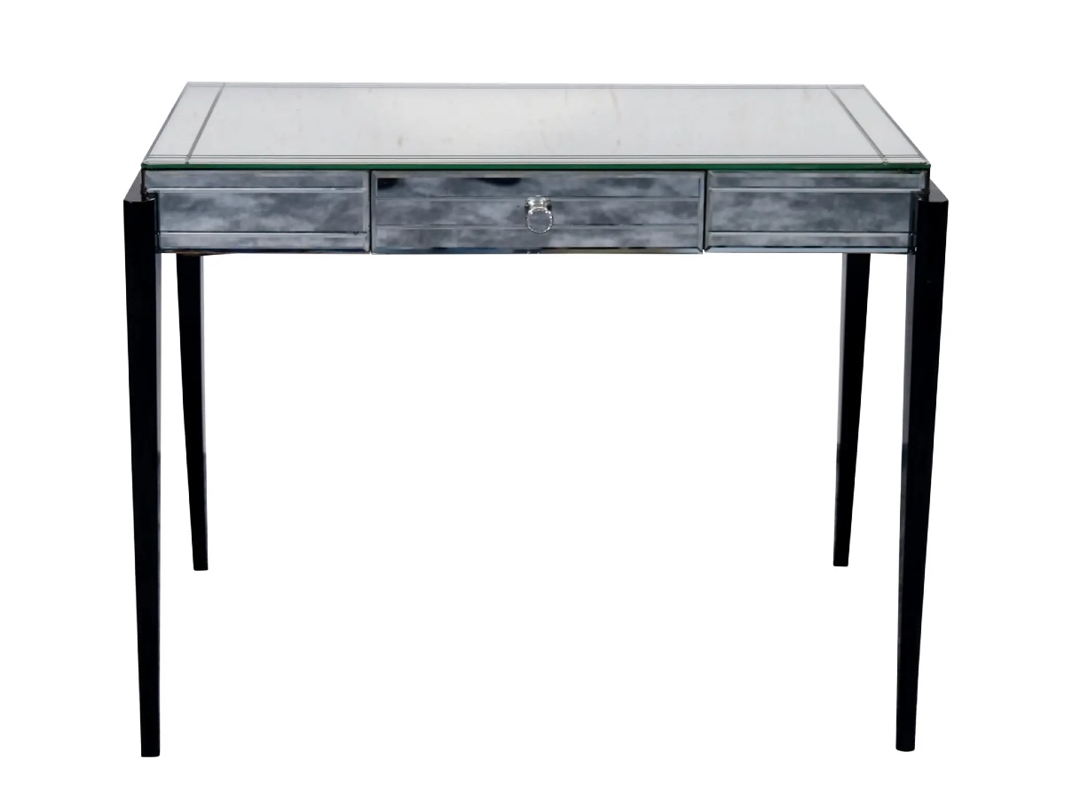 Coiffeuse ou console Art Déco en miroir
