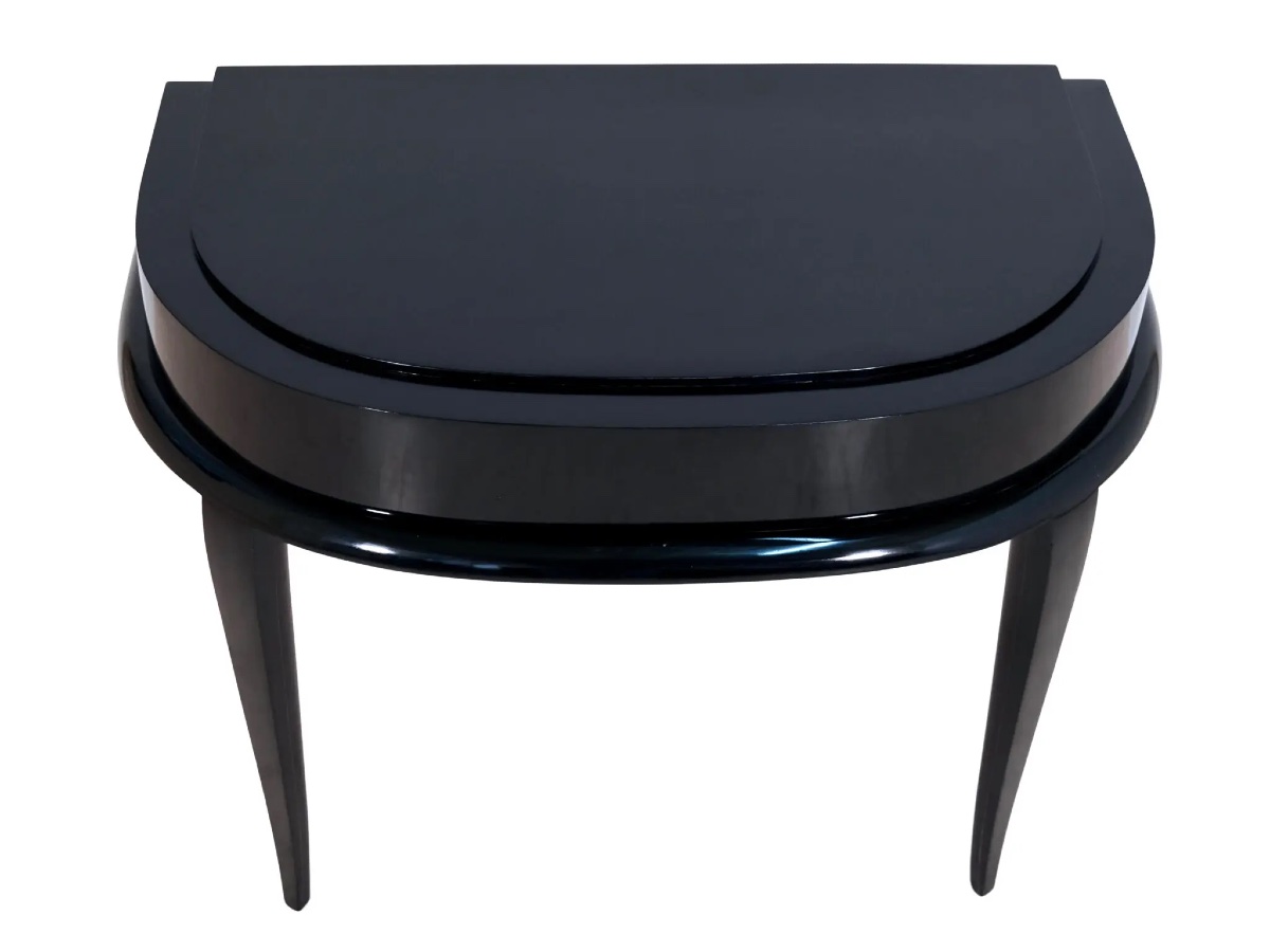 Bureau semi-circulaire en noir-photo-7