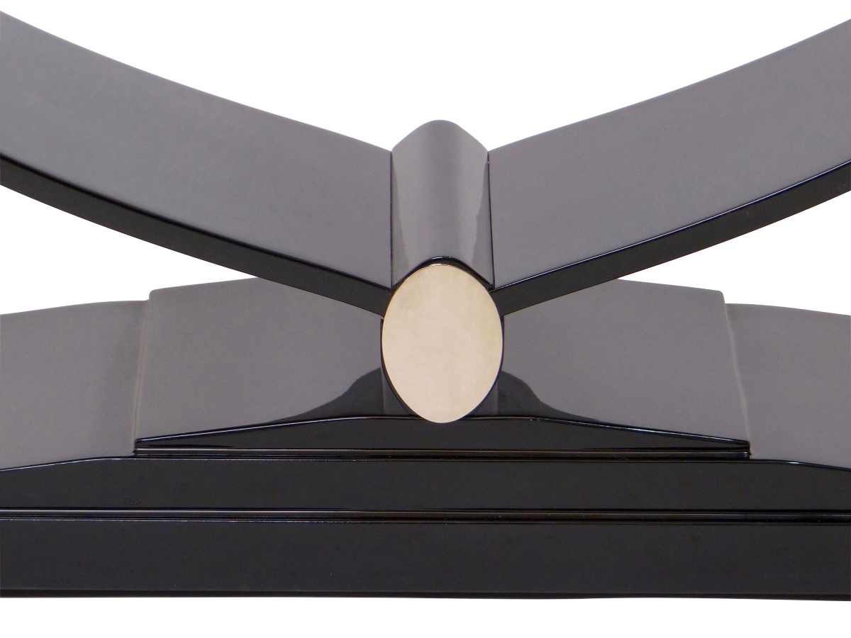 Elegant Style Art Deco Console High-gloss Black Lacquer-photo-1