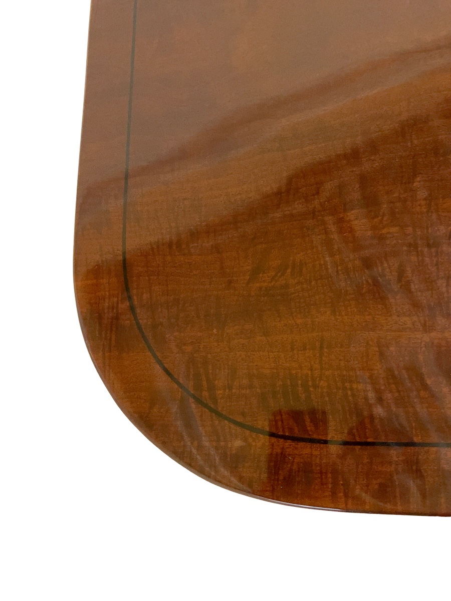 Regency-style Extensible Table, Hand-polished Shellac-photo-3