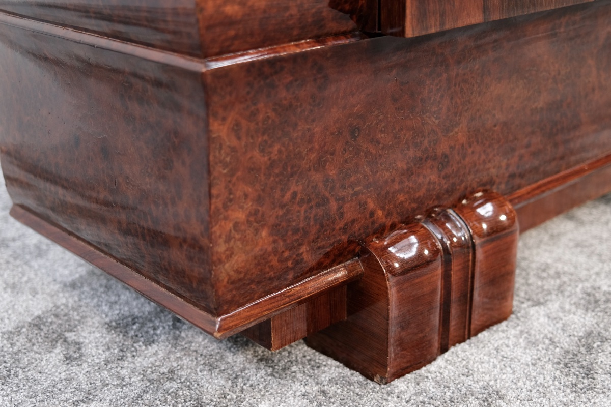 Bookcase, Ash And Thuja Wood, Hand-polished Art Deco Lacquer, Period Piece, France, Circa-photo-3
