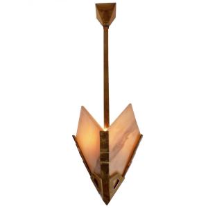 Art Deco Alabaster Ceiling Light