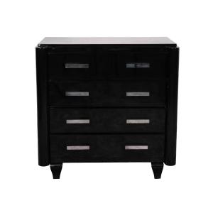 Art Deco Commode laquée noir brillante