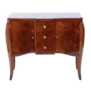 Élégante commode Art déco, 3 tiroirs et 2 portes 
