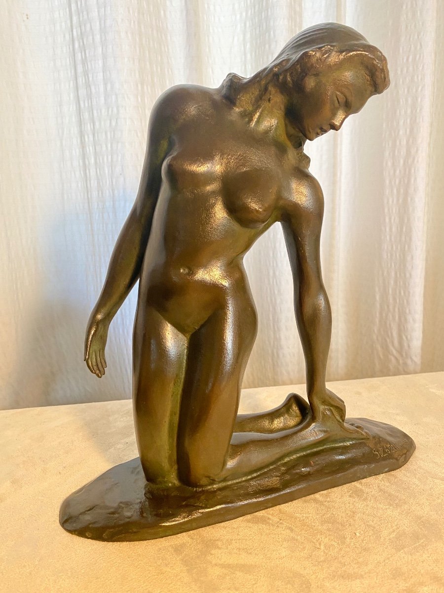 Sculpture en bronze par S . Zelikson- Art Déco