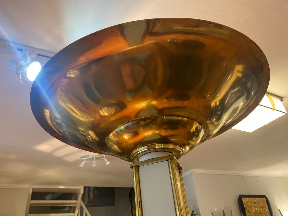 Floor Lamp By Jacques Adnet France 1930 - Art Deco-photo-3