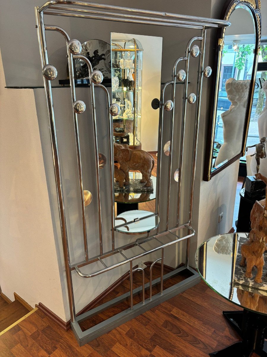 Metal Coat Rack, Art Deco Around 1930