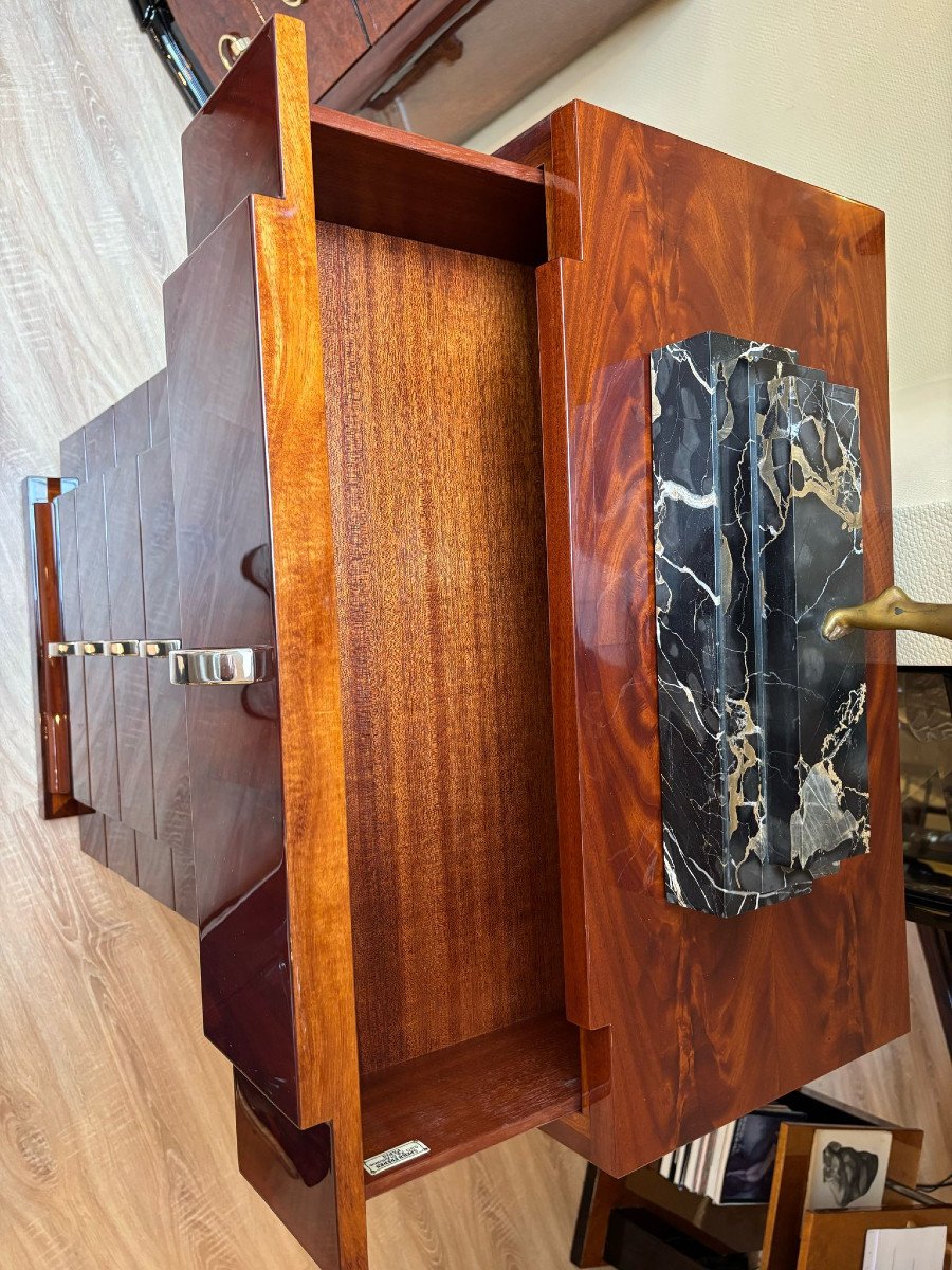 Semainier Art Déco, Vers 1930, Acajou Fourche-photo-1
