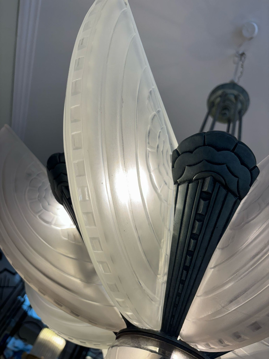 Sabino Chandelier, Art Deco France Circa 1930-photo-1