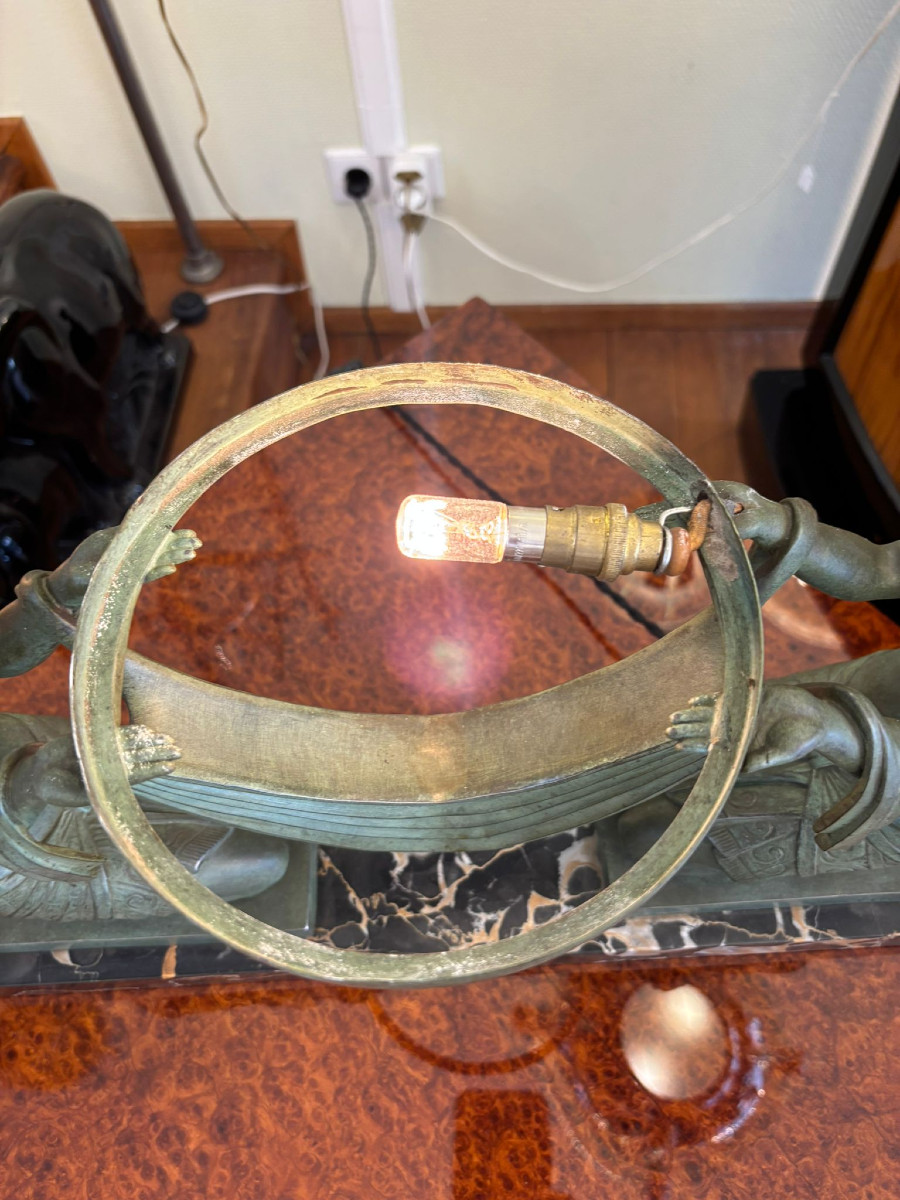 Lampe Art Déco vers 1925 signée Fayral-photo-4