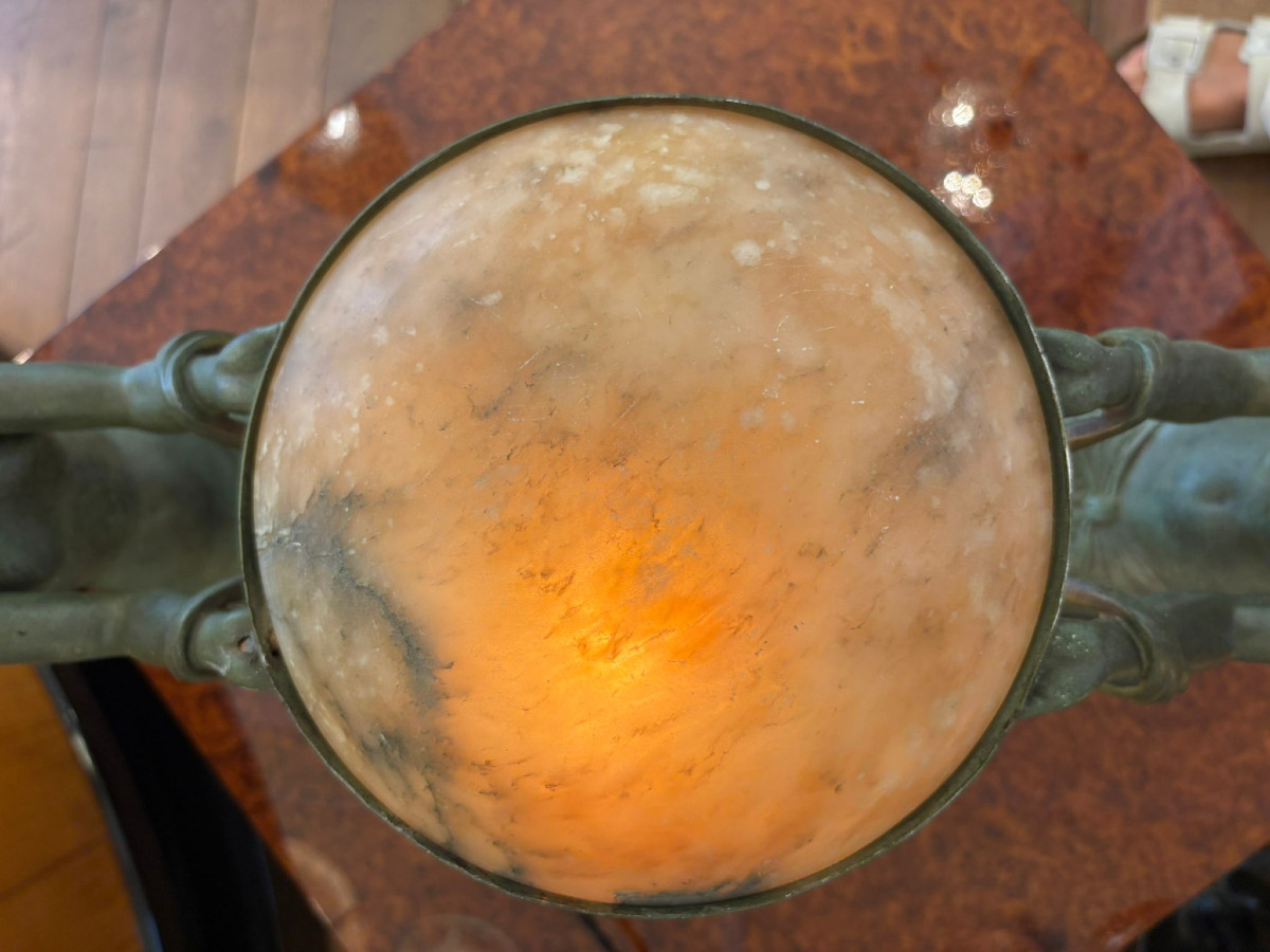 Lampe Art Déco vers 1925 signée Fayral-photo-2