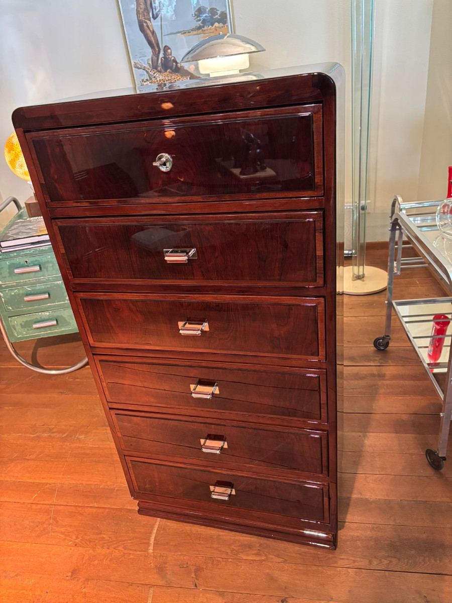 Commode semainier Art Déco Acajou vers 1925-photo-2