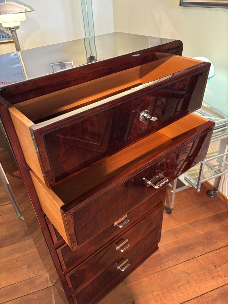 Commode semainier Art Déco Acajou vers 1925-photo-1