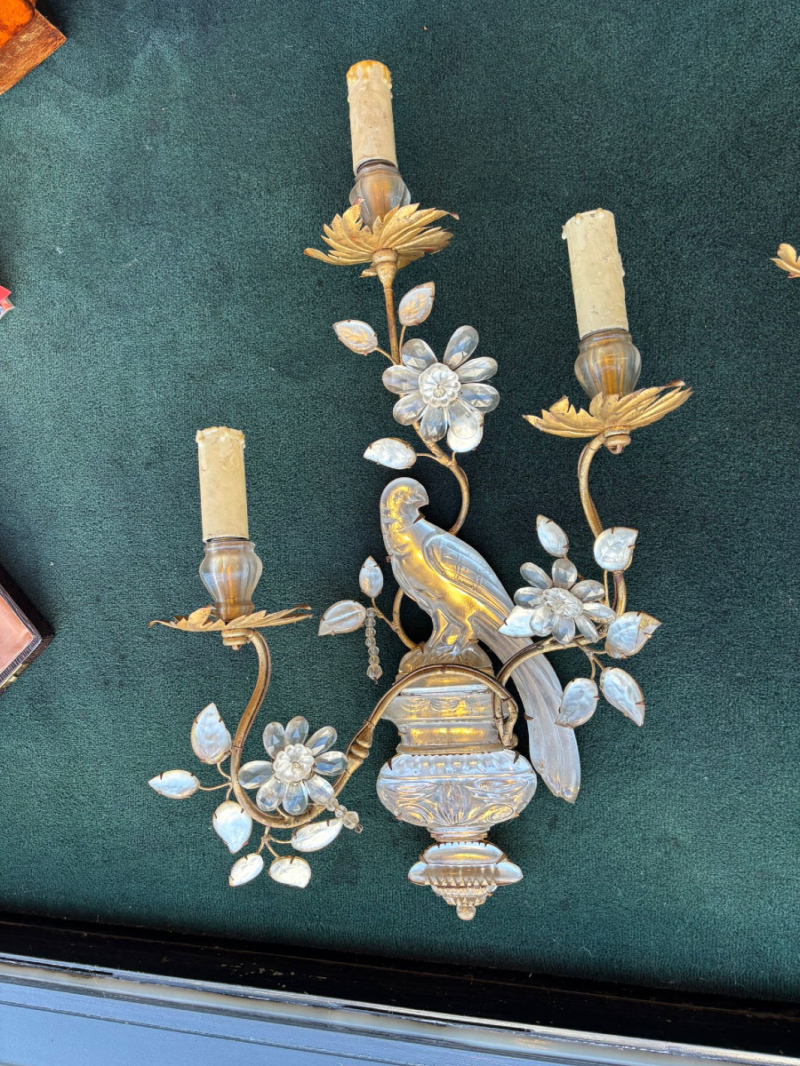 Paire d´appliques Art Déco Baguès Paris-photo-3