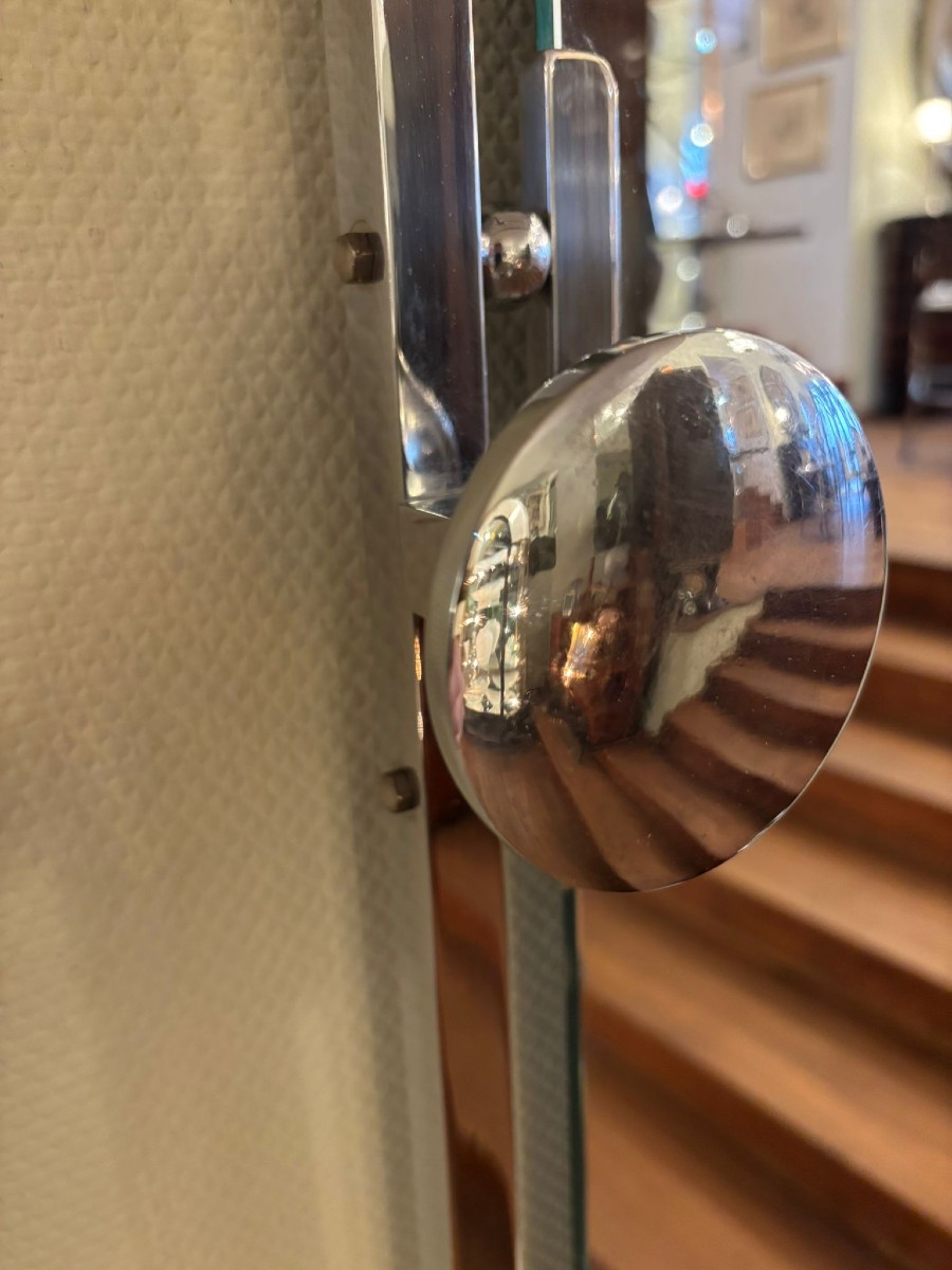 Art Deco Coat Rack Circa 1930, Chrome-plated Metal-photo-4