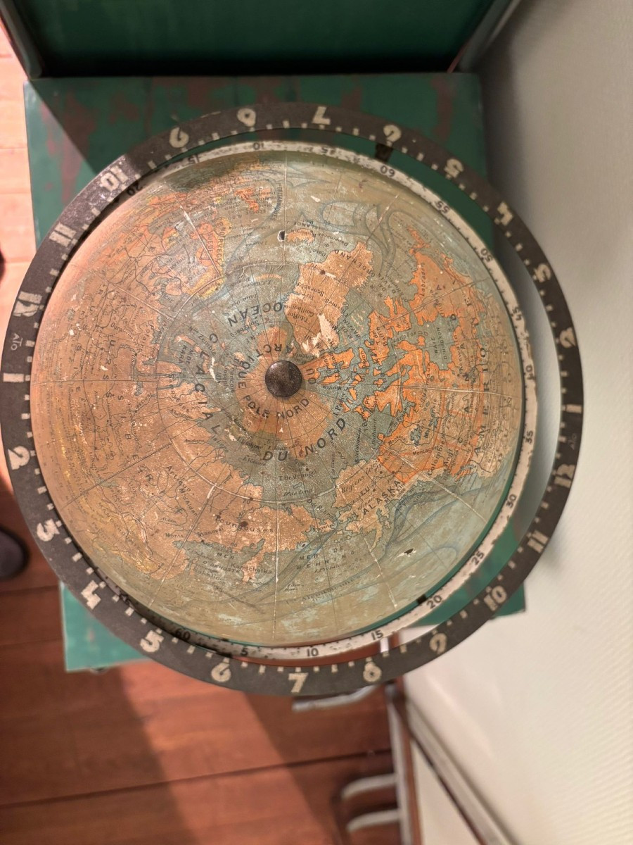 Pendule mappemonde électrique ATO, Art Déco-photo-1