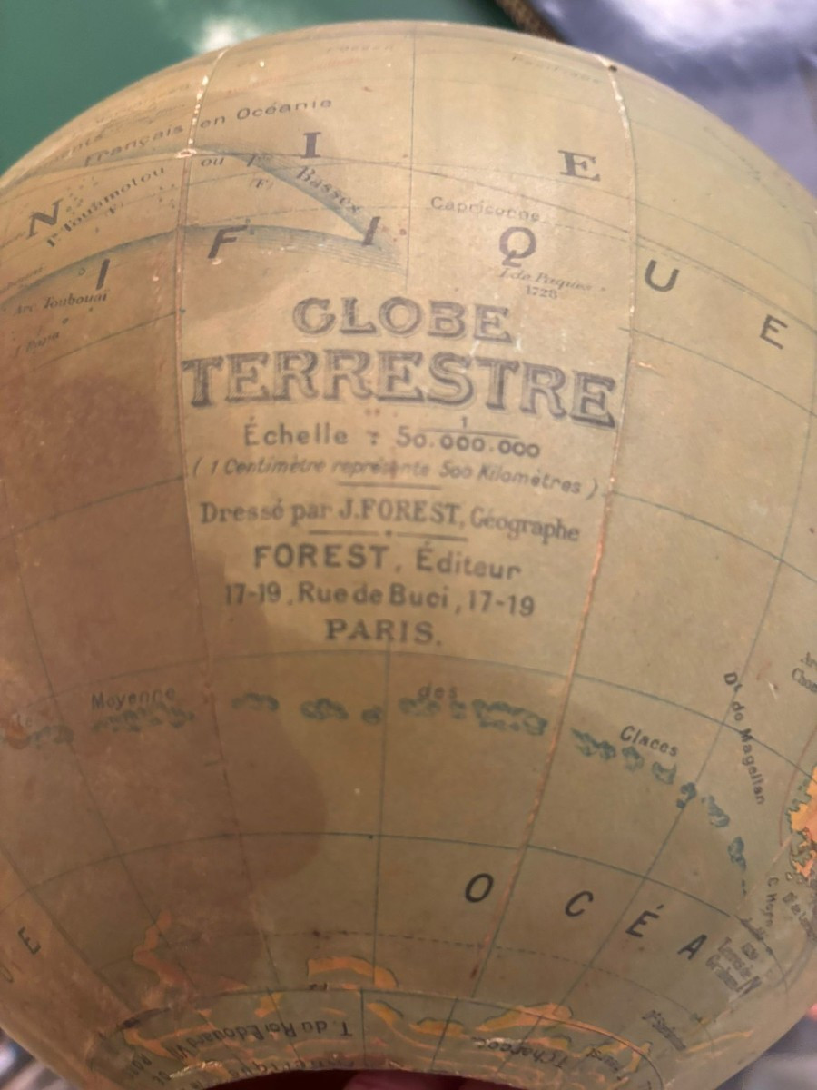 Pendule mappemonde électrique ATO, Art Déco-photo-2