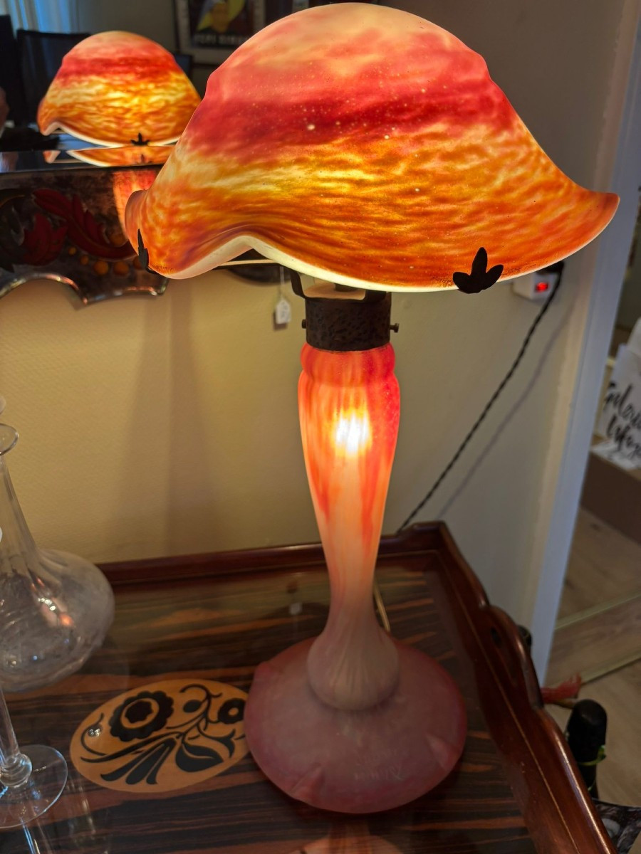 Daum Art Deco Lamp, Nancy, Circa 1920